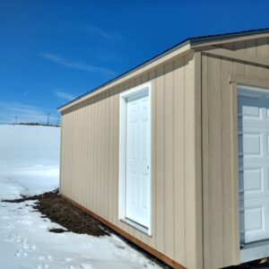 portable garage with a man door