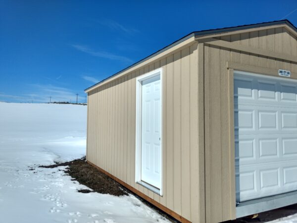 portable garage with a man door