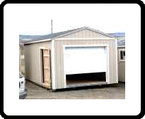Portable Garage with a shed door