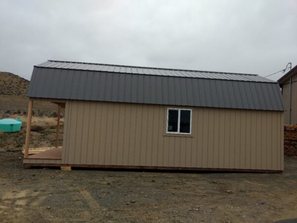 Loft Style Wood Storage Sheds With a 4 ft. Deck on Front - Image 10