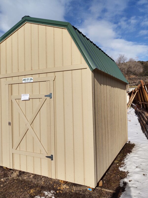Loft Style with 4' door and Green Metal Roof