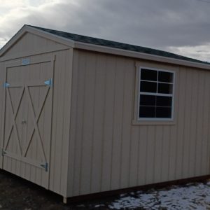 10′ x 12′ Ranch Style wood shed.'s feature image