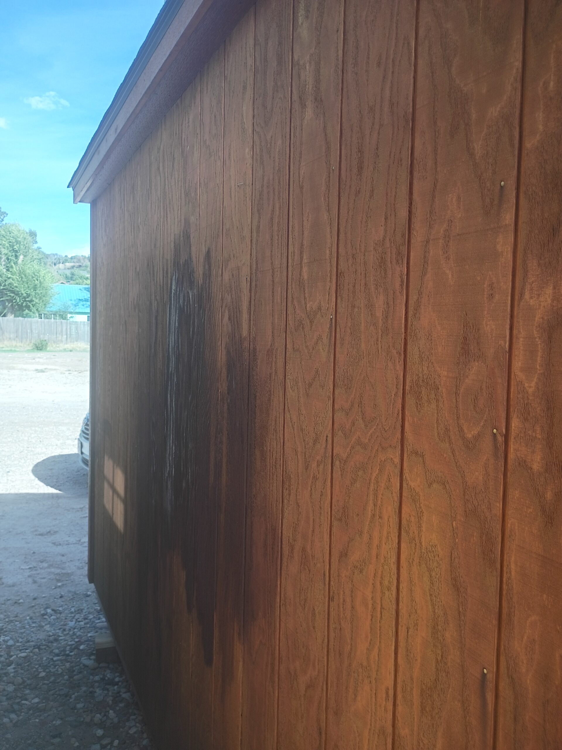 Dark stain on side