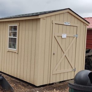 8′ x 10′ Ranch Style wood shed. In Rangely's feature image