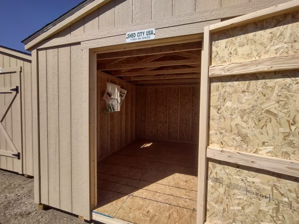 10 x 12 Ranch Style with Green Shingles; Inside View