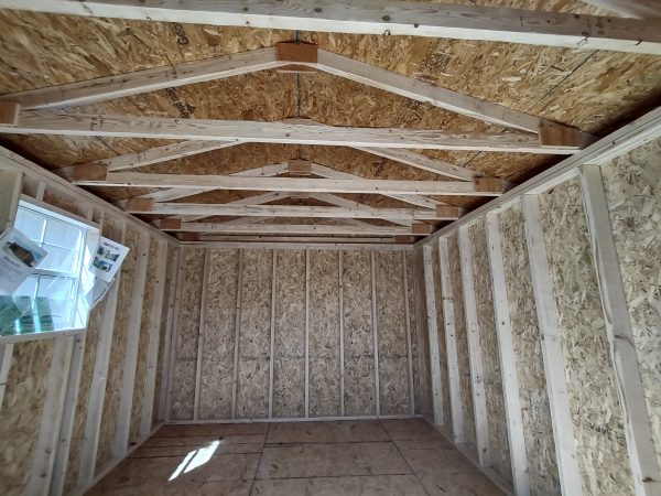 10 x 12 Ranch Style with Green Shingles; Inside View